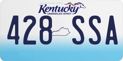 KY license plate 428SSA
