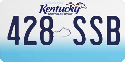 KY license plate 428SSB