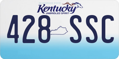 KY license plate 428SSC