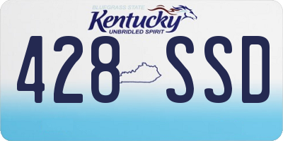 KY license plate 428SSD