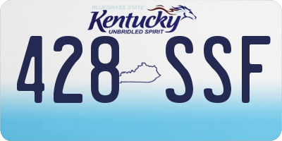 KY license plate 428SSF