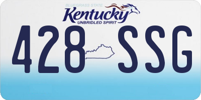 KY license plate 428SSG