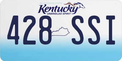 KY license plate 428SSI