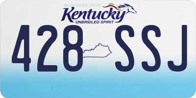 KY license plate 428SSJ