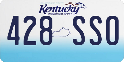 KY license plate 428SSO