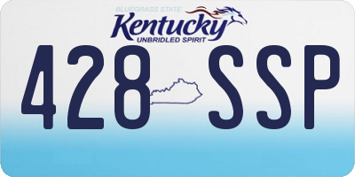 KY license plate 428SSP