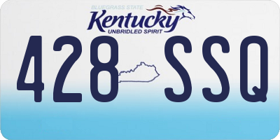 KY license plate 428SSQ