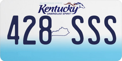 KY license plate 428SSS