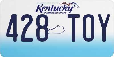 KY license plate 428TOY