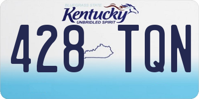 KY license plate 428TQN
