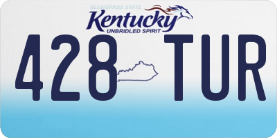 KY license plate 428TUR
