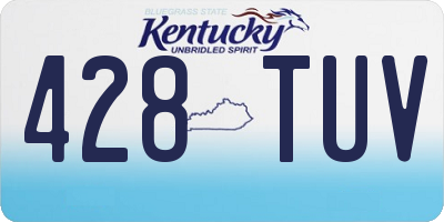 KY license plate 428TUV
