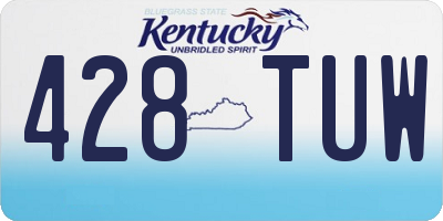 KY license plate 428TUW