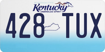 KY license plate 428TUX