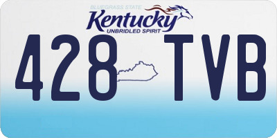 KY license plate 428TVB