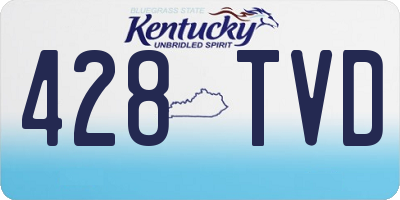 KY license plate 428TVD