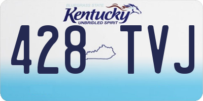 KY license plate 428TVJ