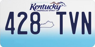 KY license plate 428TVN