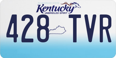 KY license plate 428TVR