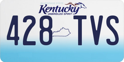 KY license plate 428TVS