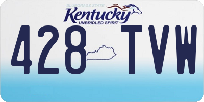 KY license plate 428TVW