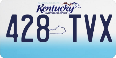 KY license plate 428TVX