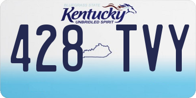 KY license plate 428TVY