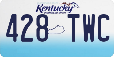 KY license plate 428TWC