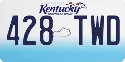 KY license plate 428TWD