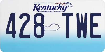 KY license plate 428TWE