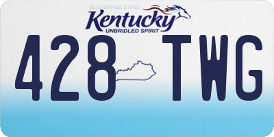 KY license plate 428TWG