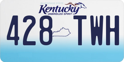 KY license plate 428TWH
