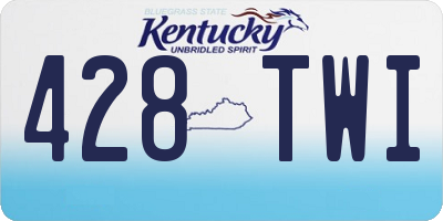 KY license plate 428TWI
