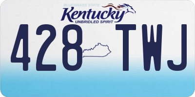 KY license plate 428TWJ