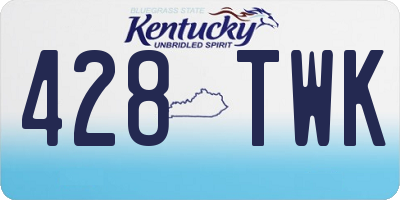 KY license plate 428TWK