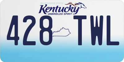 KY license plate 428TWL
