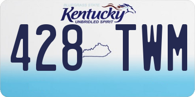 KY license plate 428TWM