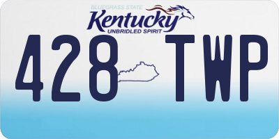 KY license plate 428TWP