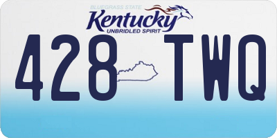 KY license plate 428TWQ