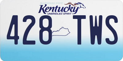 KY license plate 428TWS