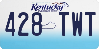 KY license plate 428TWT