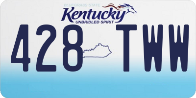 KY license plate 428TWW