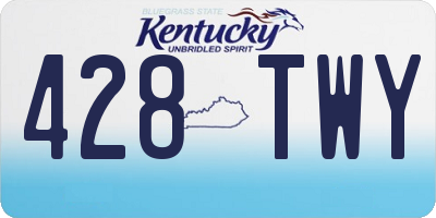 KY license plate 428TWY