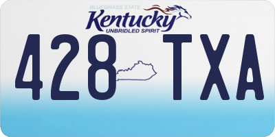 KY license plate 428TXA