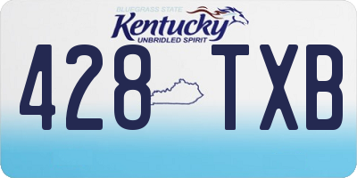 KY license plate 428TXB