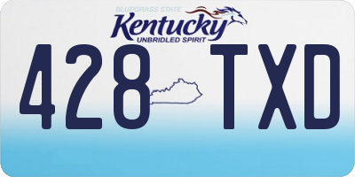 KY license plate 428TXD