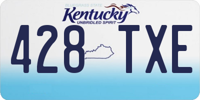 KY license plate 428TXE