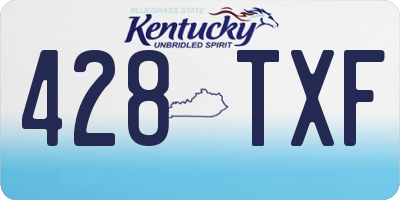 KY license plate 428TXF
