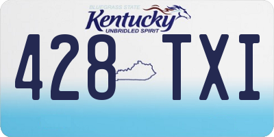 KY license plate 428TXI