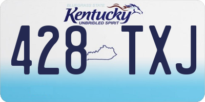 KY license plate 428TXJ